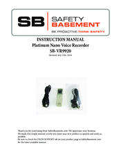 Safety Basement Platinum Nano SB-VR9920 Instruction Manual