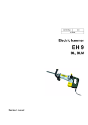 Wacker Neuson EHB 11 BL Operator's Manual