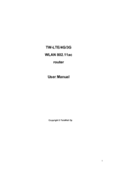 TeleWell TW-LTE/4G/3G User Manual