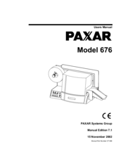 Paxar 676 User Manual