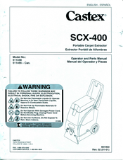 Castex SCX-400 611458 Operator And Parts Manual