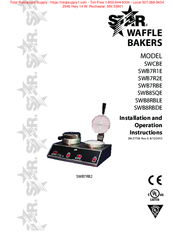 Star SWB8RBDE Installation And Operation Instructions Manual