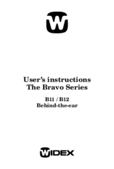Widex B11 User Instructions