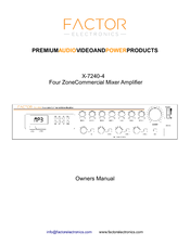 Factor X-7240-4 Owner's Manual