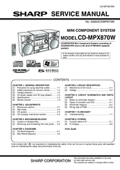 Sharp CD-MPX870W Service Manual