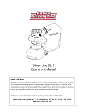 Essex Electronics Silver-Line SL-7 Operator's Manual