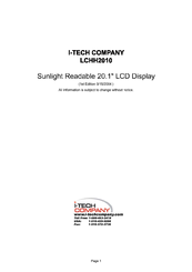 I-Tech LCHH2010 Manual