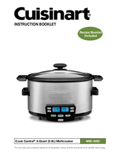 Cuisinart MSC-400C Cook Central Instruction Booklet