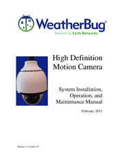 WeatherBug HD MotionCam Installation, Operation And Maintenance Manual
