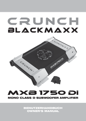 Crunch BlackMaxx MXB 1750 Di Owner's Manual