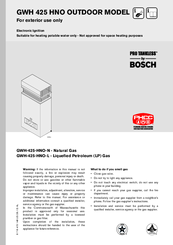 Bosch Pro Tankless GWH-425-HNO-L Instructions For Use Manual