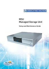 Dedicated Micros MSUA2T5 Setup And Maintenance Manual