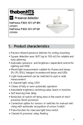 theben HTC thePrema P360-101 UP WH User Manual