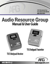 Audio Resource Group TX72 Bodypack transmitter Manual & User Manual