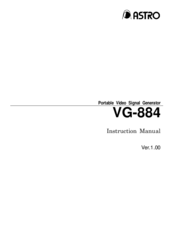 ASTRO VG-884 Instruction Manual