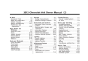 Chevrolet VOLT 2012 Owner's Manual