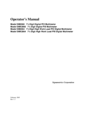 Signametrics SMX2060 Operator's Manual