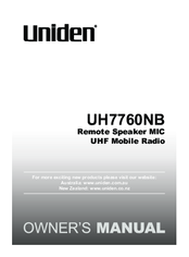 Uniden UH7760NB Owner's Manual