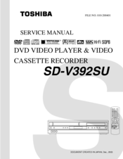 Toshiba SD-V392SU Service Manual
