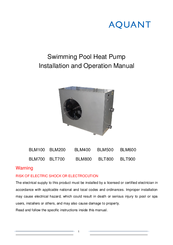 Aquant BLM100 Installation And Operation Manual