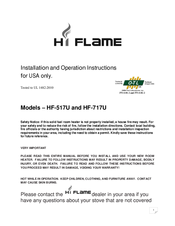 Hi-Flame HF-717U Operation Instructions Manual