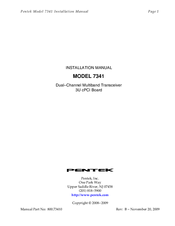 Pentek 7341 Installation Manual