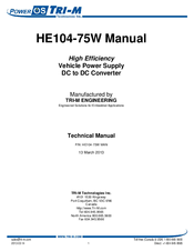 Tri-M Systems HE104-75W Manual
