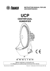 FRANCO UCP Instruction Manual For Use And Maintenance
