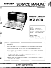 Sharp MZ-80B Service Manual