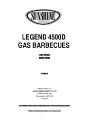Sunshine Legend 4500D Assembly & Operation Manual