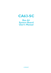 DFI CA63-SC User Manual