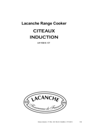 Lacanche CITEAUX INDUCTIONLVI 1532 E / CT User Manual