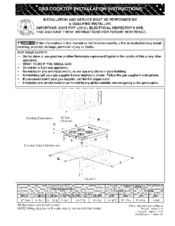 Sears Gas Cooktop Installation Instructions Manual