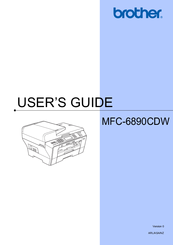 Brother MFC-6890CDW - Color Inkjet - All-in-One User Manual