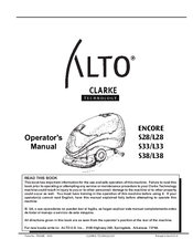 Clarke Focus S33 Operator's Manual