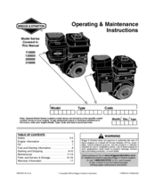 Briggs & stratton 210000 Series Manuals | ManualsLib