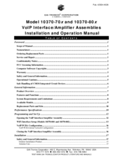 Gai-Tronics 10370-70x Installation And Operation Manual