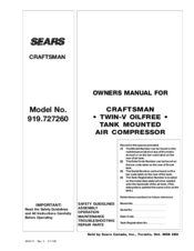 Craftsman 919.727260 Owner's Manual