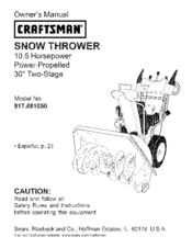Craftsman 917.881050 Owner's Manual
