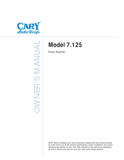Cary 7.125 Owner's Manual