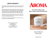 Aroma ARC-946 Instruction Manual & Cooking Manual