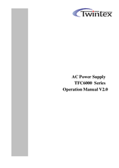 twintex TFC6000 Series Operation Manual