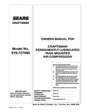 CRAFTSMAN 919.727580 Owner's Manual
