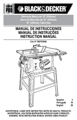 Black & Decker BDTS1800 Linea PRO Instruction Manual