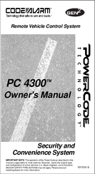 Code Alarm PC 4300 Owner's Manual