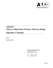 Afar AR24027 Operator's Manual