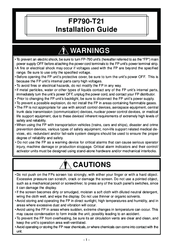 Digital Electronics FP790-T21 Installation Manual
