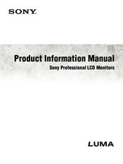 Sony LUMA LMD-2010 Product Information Manual