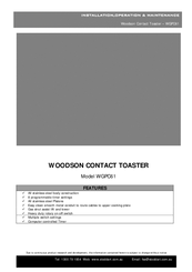 Woodson WGPC61 Installation & Operation Manual