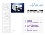 Microwave Radio STRATA TX Operator's Manual